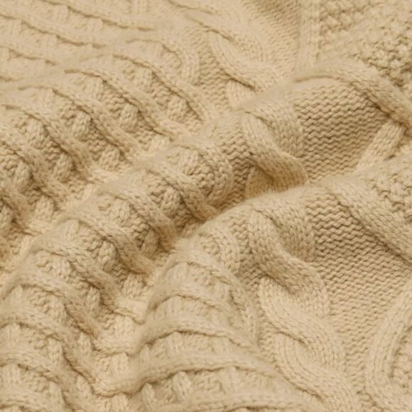 Aritzia Sunday Best Peggy V-Neck Sweater- Merino Wool V-Neck Cable Knit Sweater - Picture 6 of 13